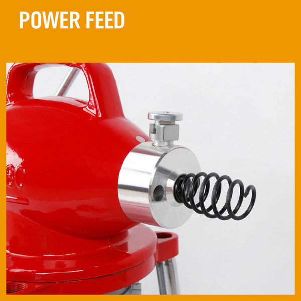 400W Drain Cleaner Electric Eel Rigid Plumbing Sewerage Pipe Machine 6 Cutters Does Not Apply