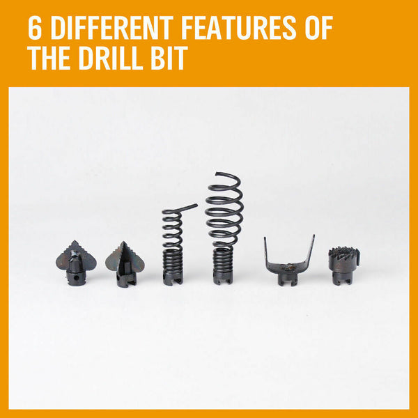 400W Drain Cleaner Electric Eel Rigid Plumbing Sewerage Pipe Machine 6 Cutters Does Not Apply