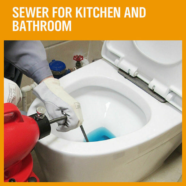 400W Drain Cleaner Electric Eel Rigid Plumbing Sewerage Pipe Machine 6 Cutters Does Not Apply