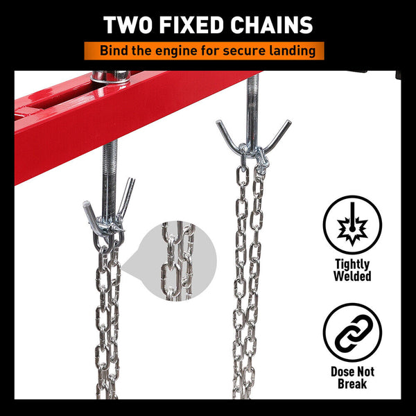 1.5M Engine Support Bar Engine Load Leveler 1100Lb Transmission Dual Hook Garage Does not Apply