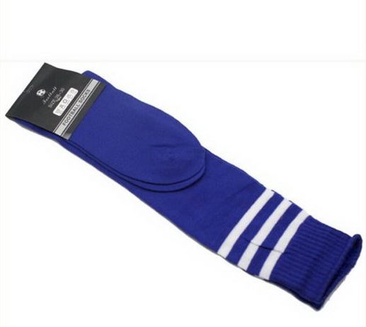 Mens Womens Sports Breathable Tube Long High Socks Knee Warm Casual Footy Soccer, Blue Unique