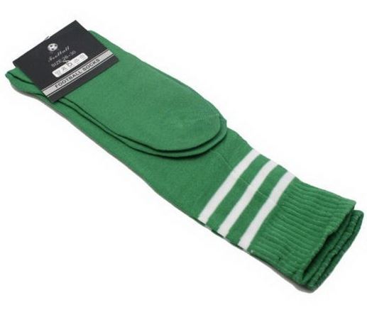 Mens Womens Sports Breathable Tube Long High Socks Knee Warm Casual Footy Soccer, Green Unique