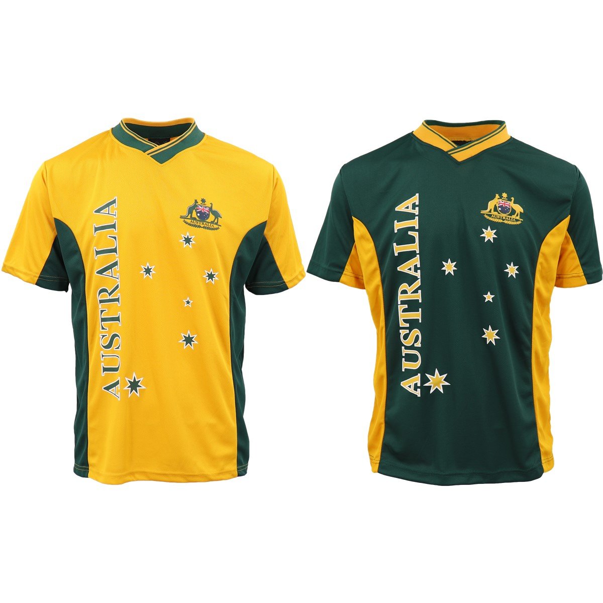 Adults Kids Men's Sports Soccer Rugby Jersy T Shirt Australia Day Polo Souvenir, Gold, 12 (Kids) Unique