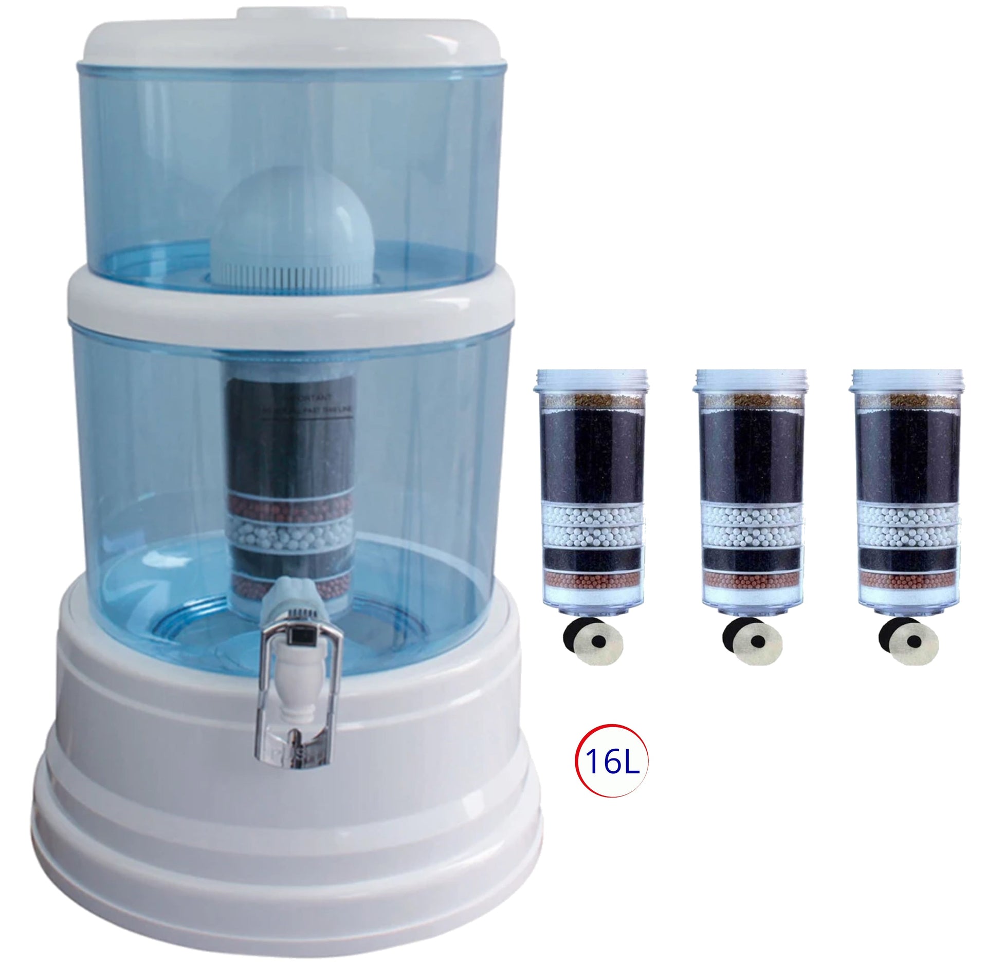 16 Litre Bench top Filter with 3 Fluoride Reduction Filters Awezingly