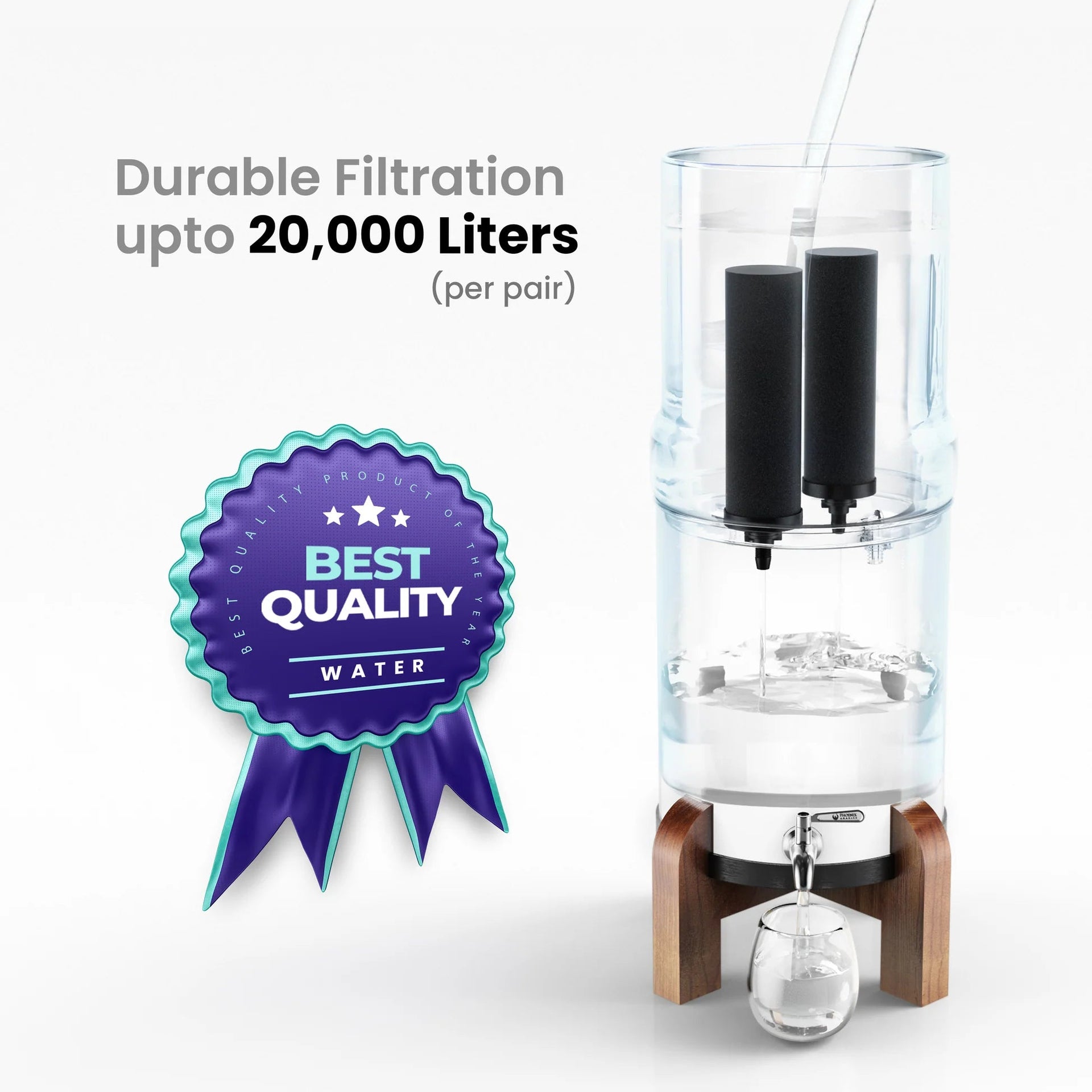 Phoenix 8L Stainless Steel Gravity Water Filter + POSTreat Fluoride cartridges Awezingly