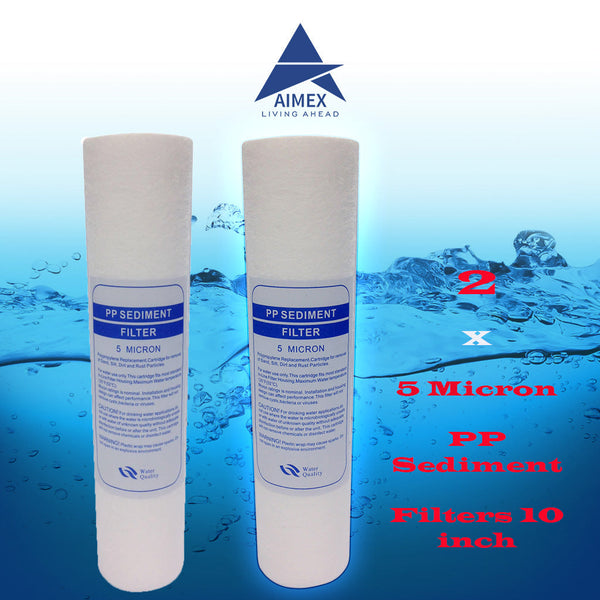 Undersink 5um Sediment Water Filter Cartridge PP X 2 Awezingly