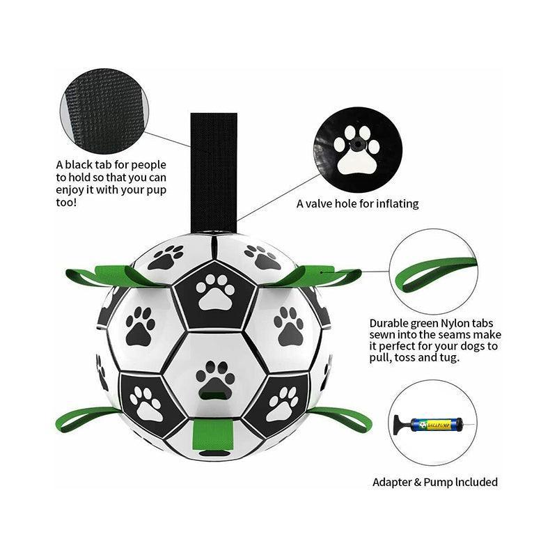 Interactive Pet Football Dog Toys Grab Tabs Outdoor Training Soccer Chew Balls Unique