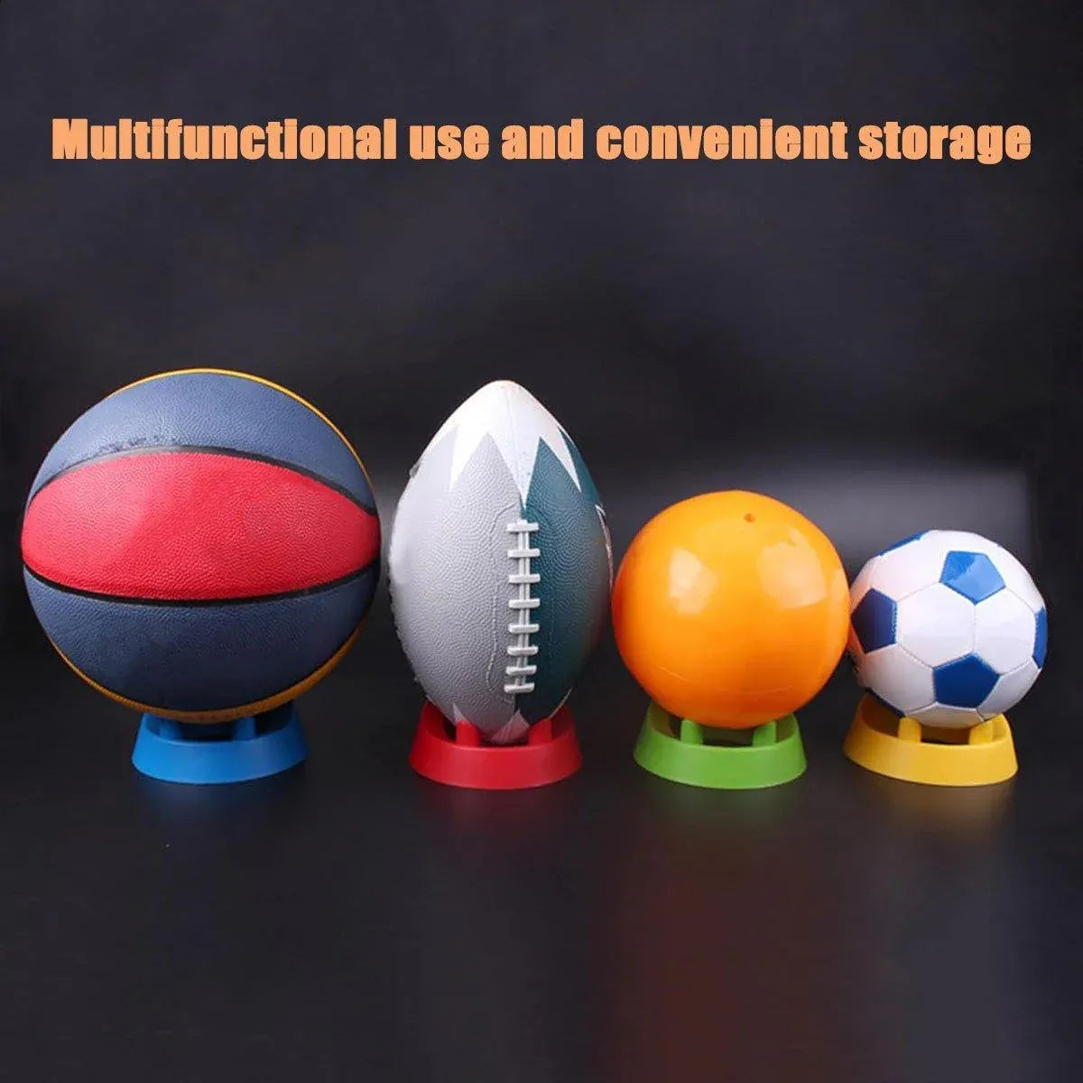 2PCS Football Basketball Volleyball Storage Stand Multi-Functional Ball Holder - Green Unique