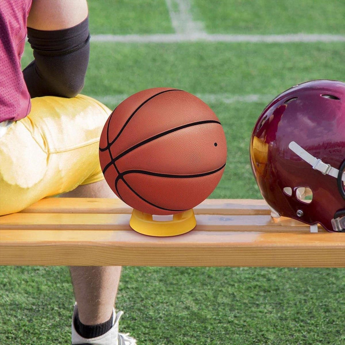 2PCS Football Basketball Volleyball Storage Stand Multi-Functional Ball Holder - Yellow