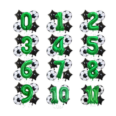 32 Inch Green Soccer Balloons 5 Pieces Set World Cup Birthday Party Decoration - 10