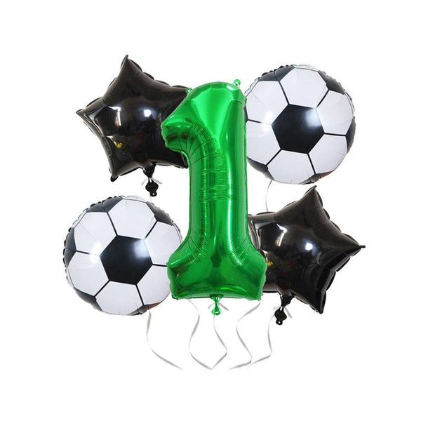 32 Inch Green Soccer Balloons 5 Pieces Set World Cup Birthday Party Decoration - 9 Unique