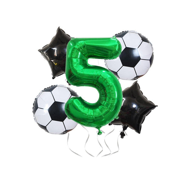 32 Inch Green Soccer Balloons 5 Pieces Set World Cup Birthday Party Decoration - 9 Unique