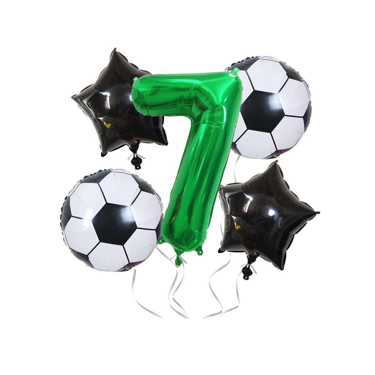 32 Inch Green Soccer Balloons 5 Pieces Set World Cup Birthday Party Decoration - 9 Unique
