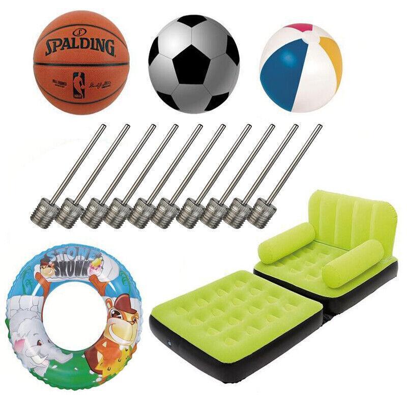 Stainless Steel Ball Pump Needle Inflator Pin for Football Basketball Volleyball - 10PCS Unique