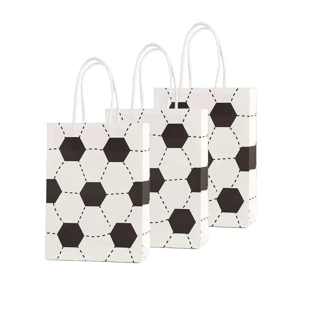 30PCS Fashion Ball Kraft Paper Gift Bag Festivals gift tote bag Party Favor Bag - Soccer-30pcs Unique