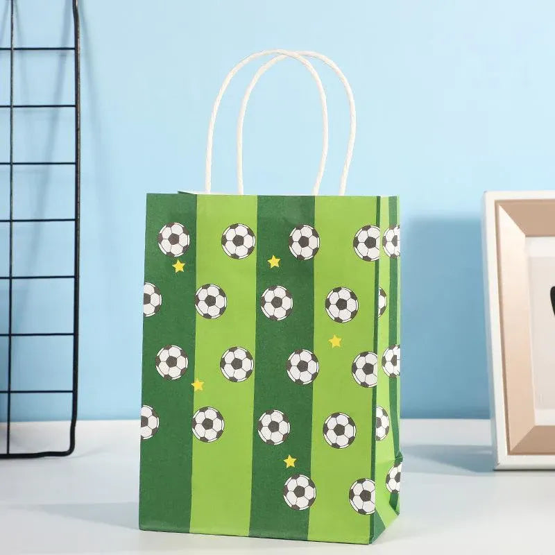 30PCS Fashion Ball Kraft Paper Gift Bag Festivals gift tote bag Party Favor Bag - Soccer-30pcs Unique