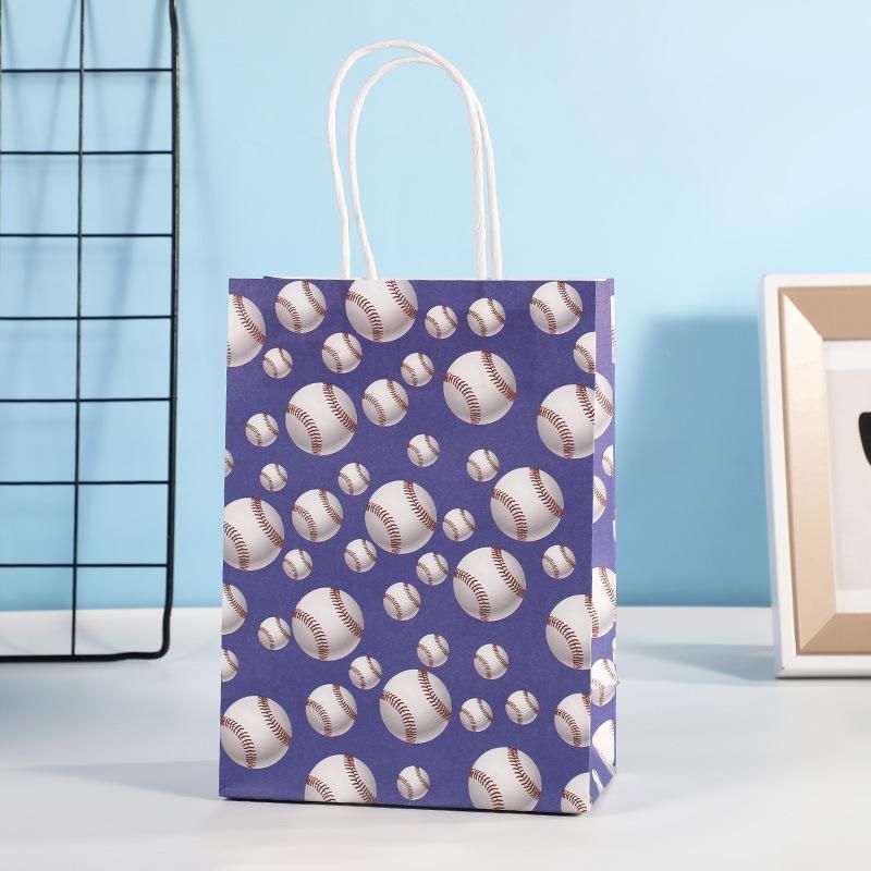 30PCS Fashion Ball Kraft Paper Gift Bag Festivals gift tote bag Party Favor Bag - Soccer-30pcs Unique