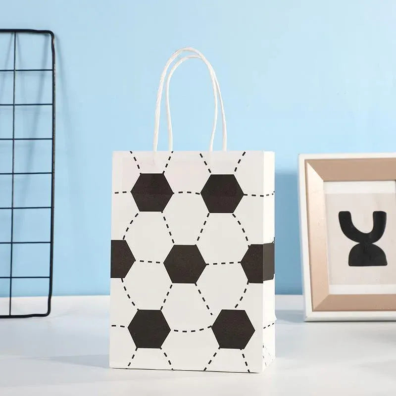 30PCS Fashion Ball Kraft Paper Gift Bag Festivals gift tote bag Party Favor Bag - Soccer-30pcs Unique