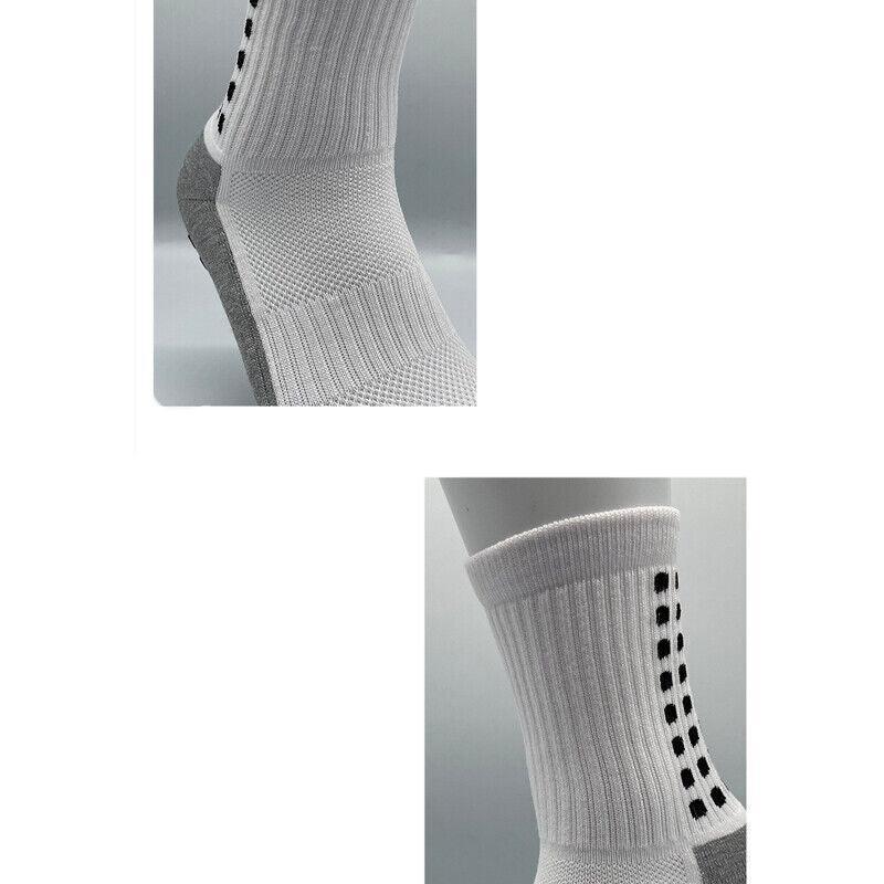 Anti-Slip Sports Socks with PVC Grip Dots for Soccer Basketball and Training Use - Blue Unique