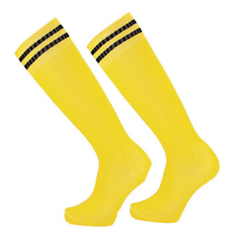 Mens Womens Sports Breathable Tube Long High Socks Knee Warm Casual Footy Soccer - Dark Blue Unique