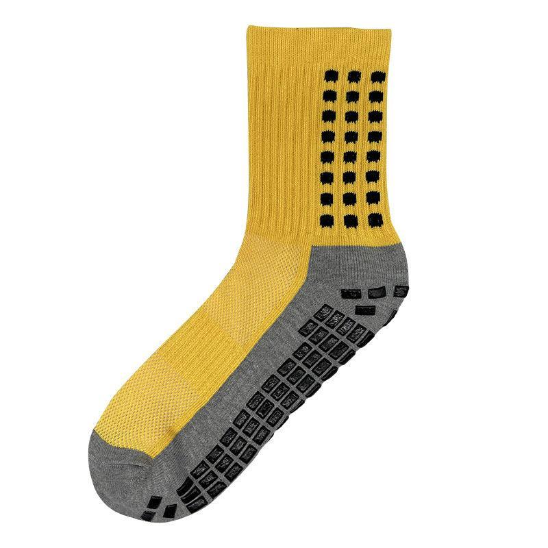 Anti-Slip Sports Socks with PVC Grip Dots for Soccer Basketball and Training Use - Red Unique