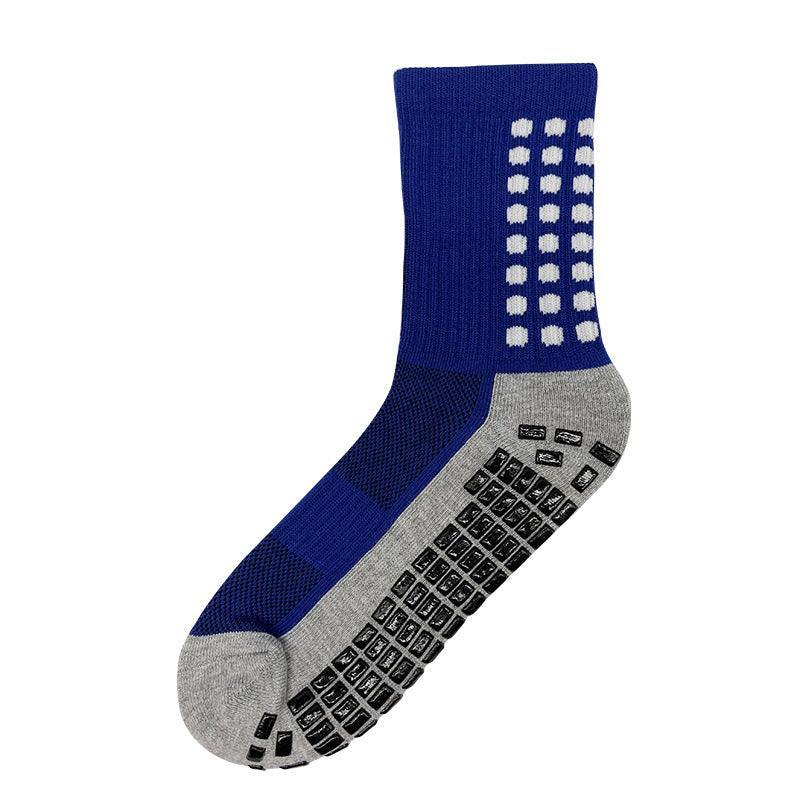 Anti-Slip Sports Socks with PVC Grip Dots for Soccer Basketball and Training Use - Red Unique