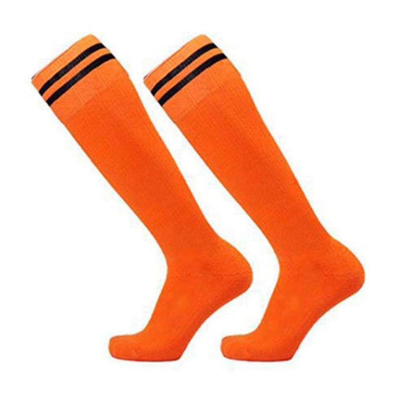 Mens Womens Sports Breathable Tube Long High Socks Knee Warm Casual Footy Soccer - White Unique