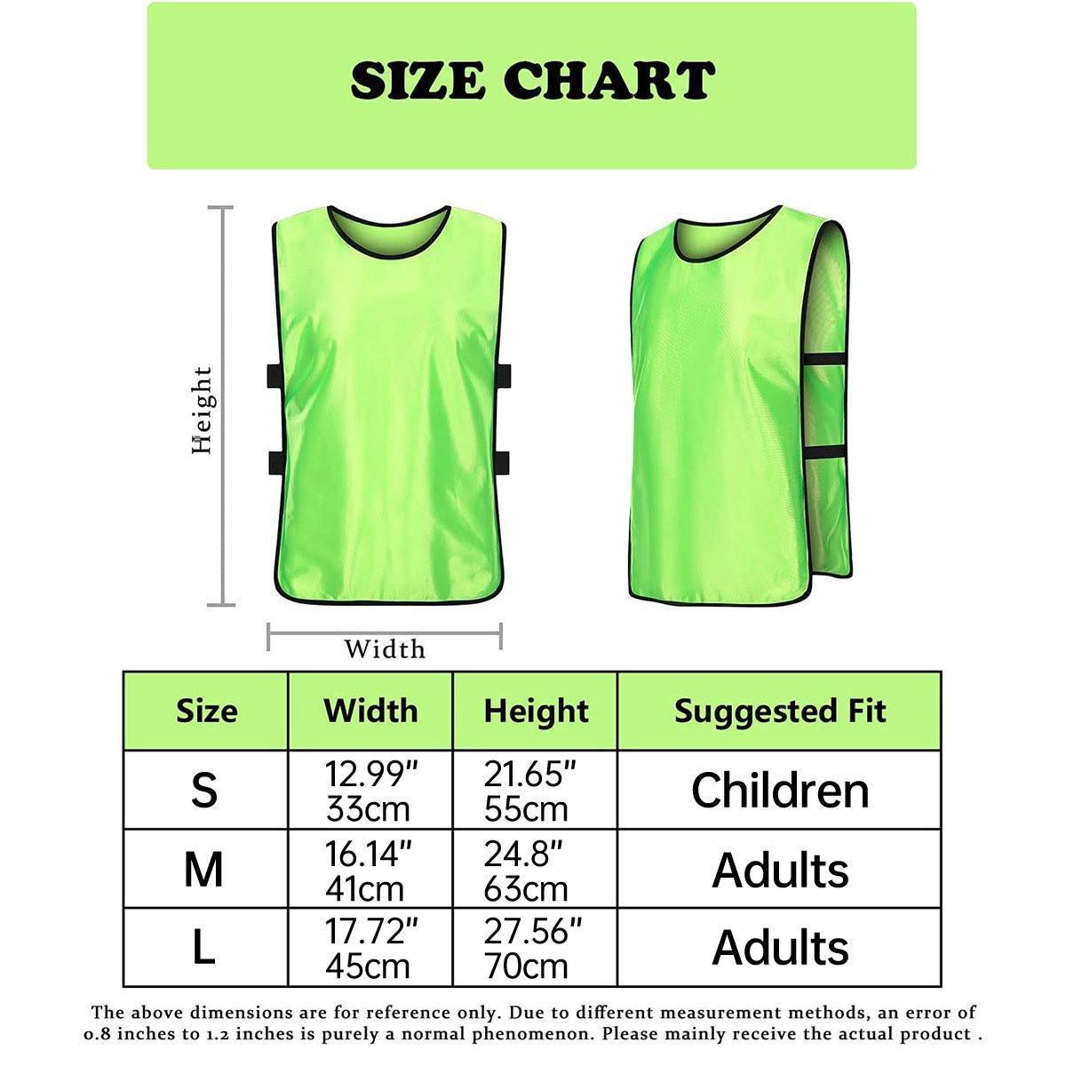 6X Sports Training Bibs Soccer Vests Group Team Bibs Basketball Cricket Football - Red-M Unique