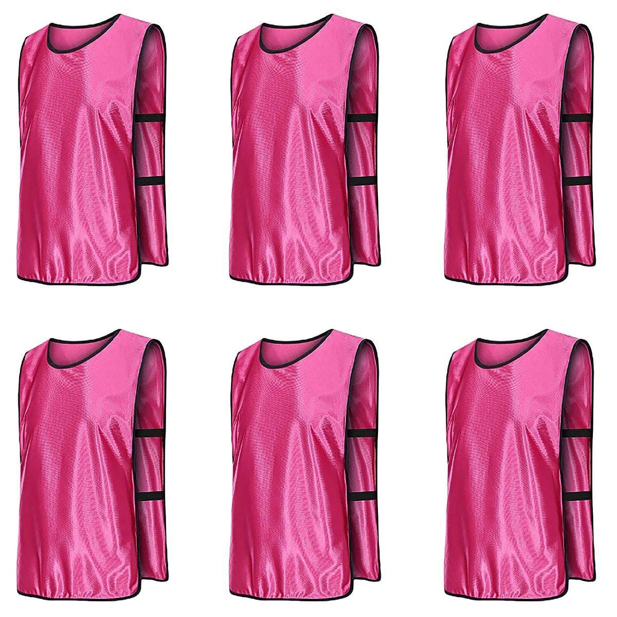 6X Sports Training Bibs Soccer Vests Group Team Bibs Basketball Cricket Football - Dark Blue-S Unique