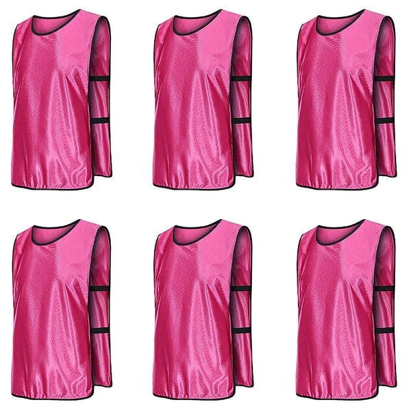 6X Sports Training Bibs Soccer Vests Group Team Bibs Basketball Cricket Football - Dark Blue-S Unique