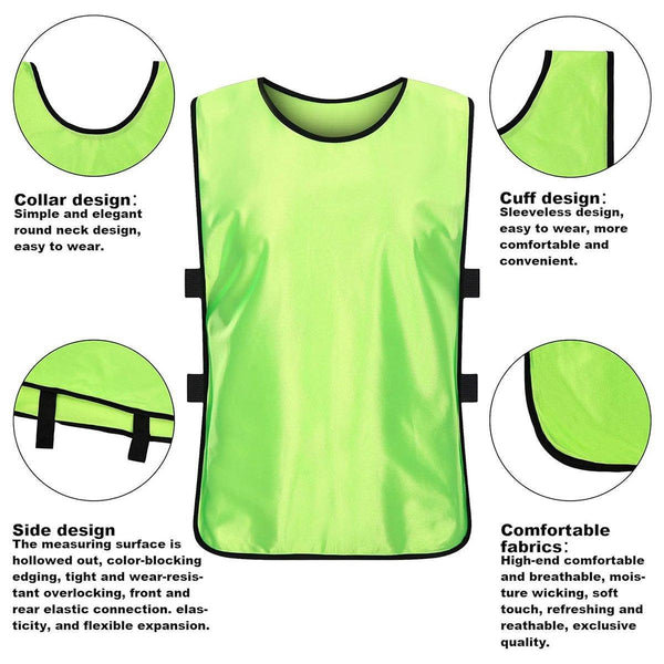 6X Sports Training Bibs Soccer Vests Group Team Bibs Basketball Cricket Football - Pink-S Unique