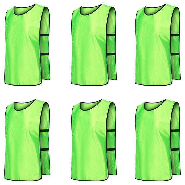 6X Sports Training Bibs Soccer Vests Group Team Bibs Basketball Cricket Football - Pink-S Unique