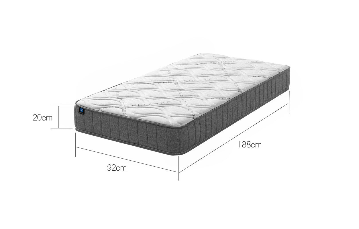 LUNALAND Easeful Eco Spay Foam Pocket Spring 20CM Single Hybrid Mattress Does Not Apply