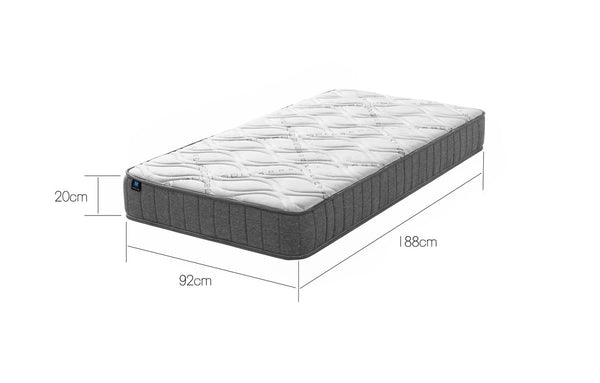 LUNALAND Easeful Eco Spay Foam Pocket Spring 20CM Single Hybrid Mattress Does Not Apply