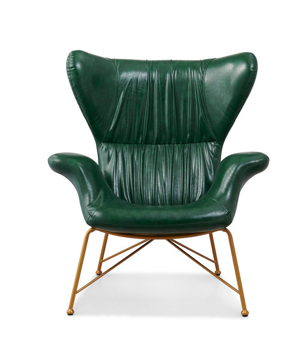 Vintage Butterfly Armchair with Gold Steel Legs Green Does not apply