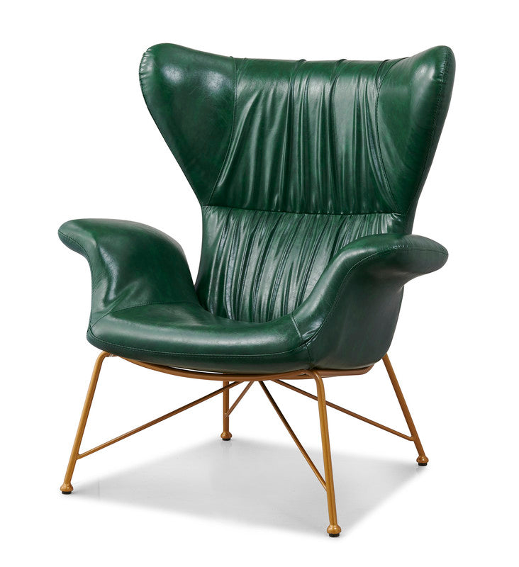 Vintage Butterfly Armchair with Gold Steel Legs Green Does not apply