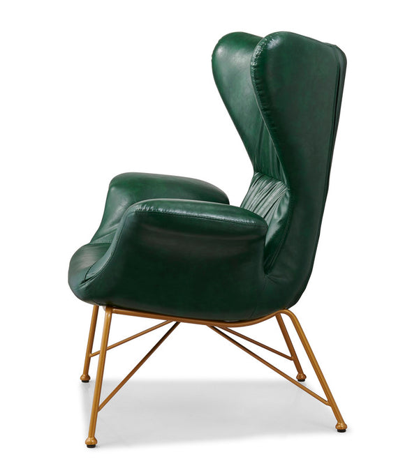 Vintage Butterfly Armchair with Gold Steel Legs Green Does not apply