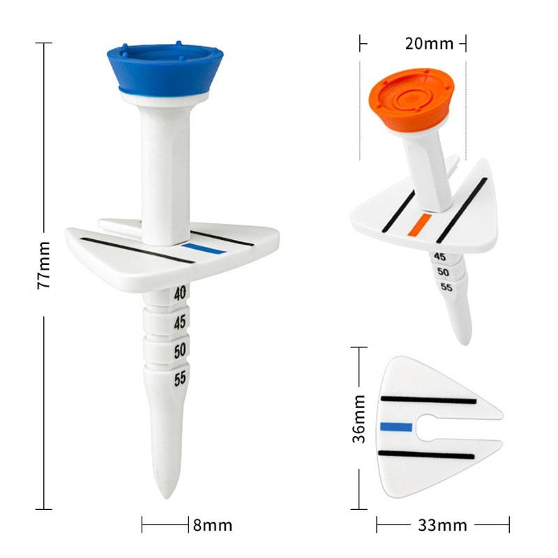 Adjustable Golf Tee Set - 4pcs / Box - 77mm Length - Aiming Assist Does Not Apply