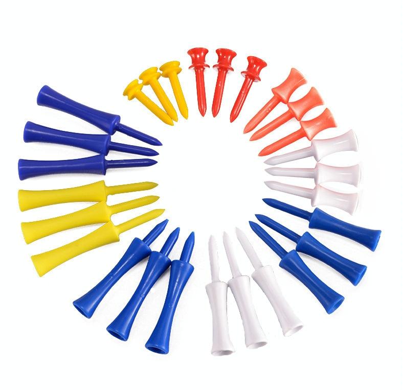 60-piece Golf Plastic Ball Tee Set with Ribbon Needle - 31mm Size Does Not Apply