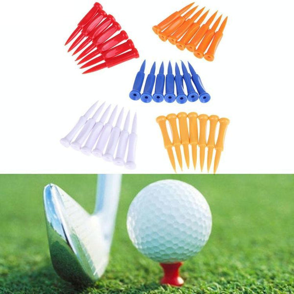 60-piece Plastic Golf Ball Tees with Ribbon Needle - 43mm Size Does Not Apply