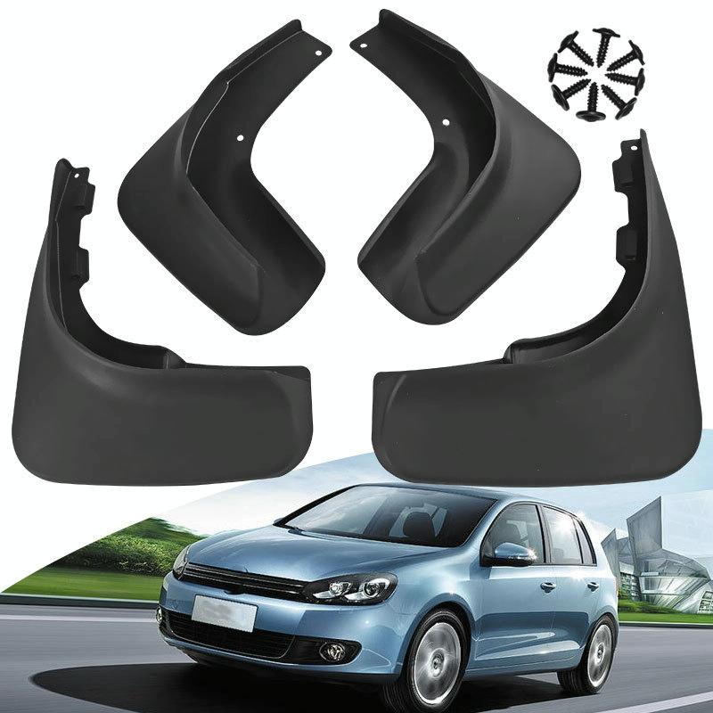 For Volkswagen Golf 6 2009-2013 4Pcs / Set Car Auto Soft Plastic Splash Flaps Fender Guard Does Not Apply