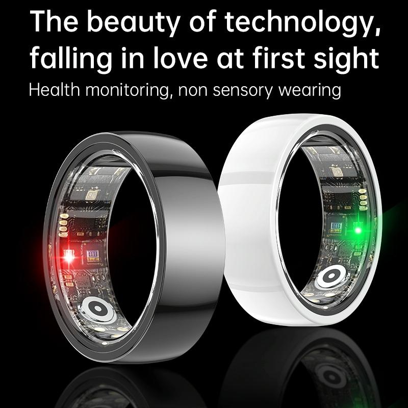 Smart Ring With Heart Rate Blood Oxygen Sleep & Sports Modes - Size 9 - Black Does Not Apply