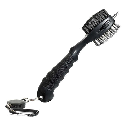 Portable Golf Club Brush - Retractable - Black