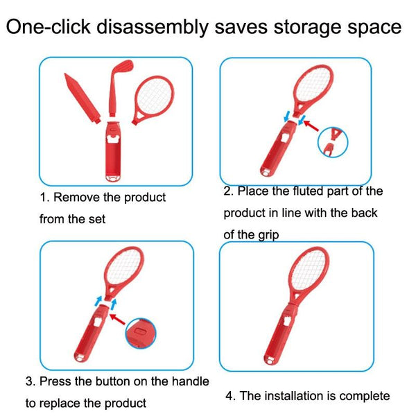 18-in-1 Sports Set with Lightsaber Golf Racket and Grip Does Not Apply