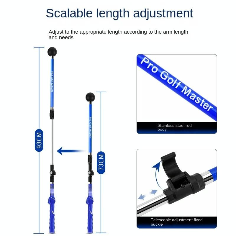 Adjustable Golf Swing Trainer for Beginners - Foldable & Corrective - Black Does Not Apply