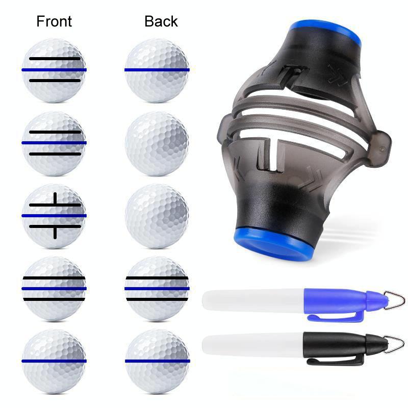360-degree Rotatable Golf Ball Scriber with 2 Pens - Draw Five Lines Does Not Apply