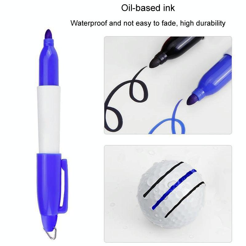360-degree Rotatable Golf Ball Scriber with 2 Pens - Draw Five Lines Does Not Apply