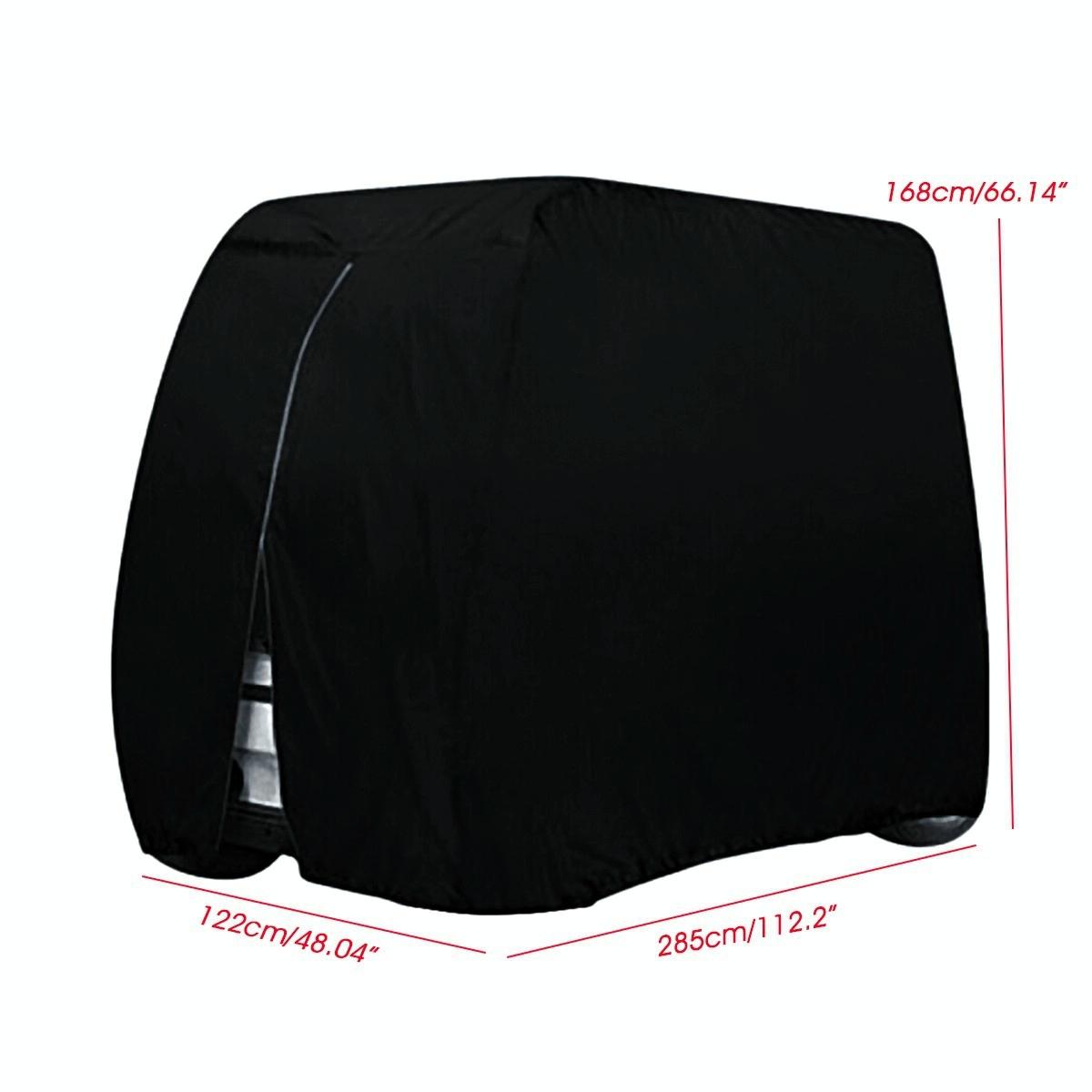 Waterproof Golf Cart Cover - 242 x 122 x 168 Cm - Black Does Not Apply