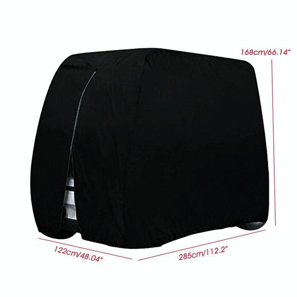 Waterproof Golf Cart Cover - 242 x 122 x 168 Cm - Black Does Not Apply