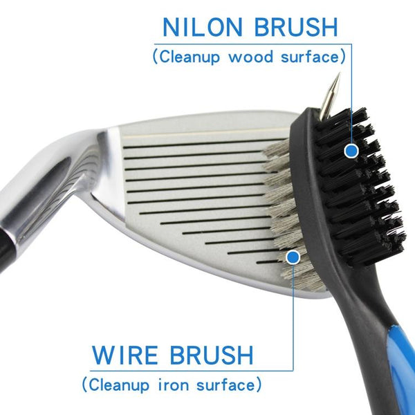 Complete Golf Club Cleaning Brush Set - Ball Slot - Blue Does Not Apply